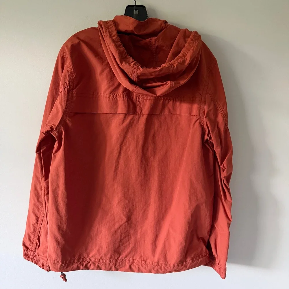 Goodfellow Burnt Orange Water Resistant Hooded Windbreaker Jacket M Outdoor Fall